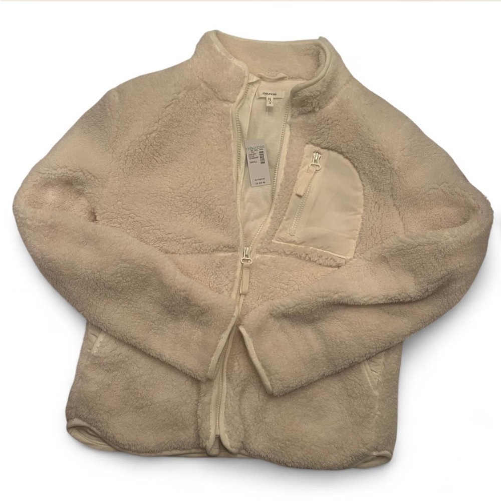 NWT!! Maurices Cream Sherpa Zip-Up Jacket